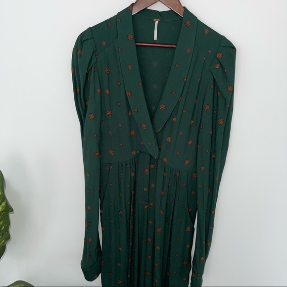 Free People Jade Star Eyes Jumpsuit S Forest Green NWOT - Picture 5 of 10